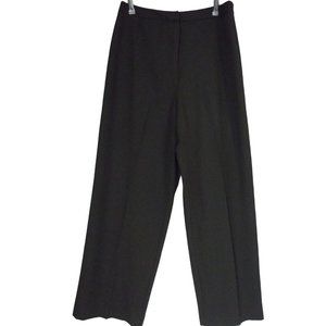 Coldwater Creek 10 Solid Brown Flat Front Dress Pants high rise straight leg